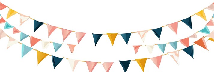 Obraz premium Colorful Party Bunting and Streamers