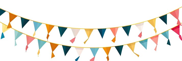 Obraz premium Colorful Party Bunting and Streamers