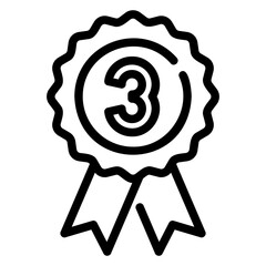 third place Line Icon