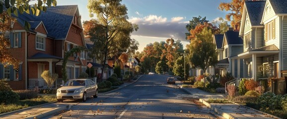 Suburbia Serenity. Life in suburbia is ideal for families