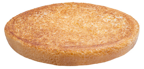 Bottom of hamburger bread bun isolated on white background. The freshly baked hamberger bun isolate on white PNG File.