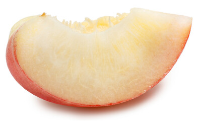 Pink Peach isolated on white background, Fresh Peach on White Background With clipping path.