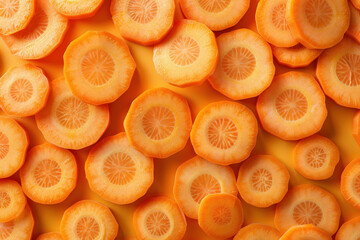 Fresh Carrot Slices Background