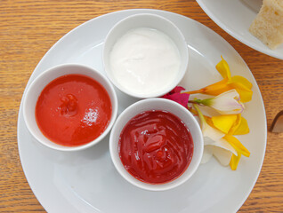 CHILI,TOMATO SAUCE WITH MAYONAISE
