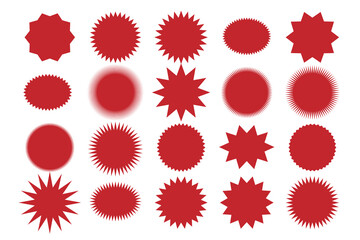 Sale Label Collection. Set of Price Tag Sticker Shapes. Promotion and Discount Badges. Special Offer Sale Tag Vector.