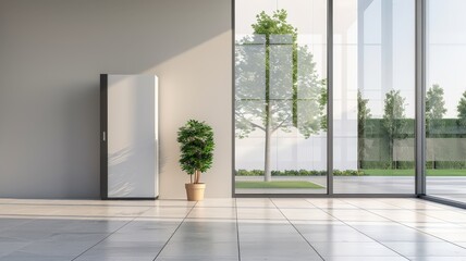 Fototapeta premium A before-and-after comparison of a building's energy consumption