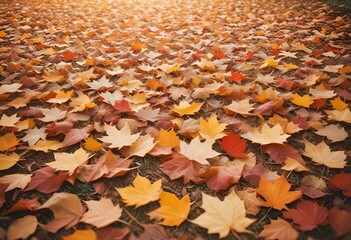 scattered fallen leaves