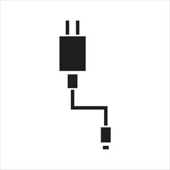 phone charger vector icon line new