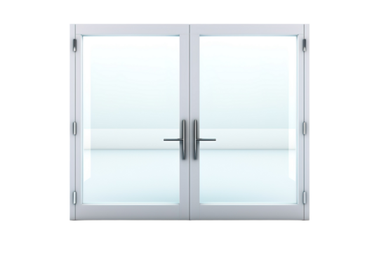 A Glimpse Through the Double Doors of Opportunity on a Clear PNG or White Background.
