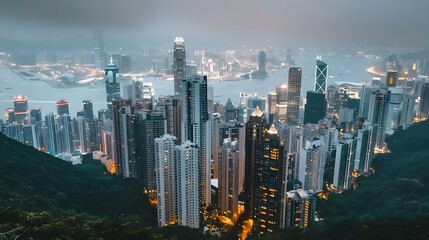 Obraz premium Urban Explorer in Hong Kong, China