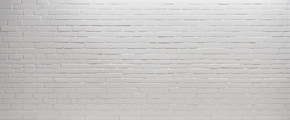Fototapeta premium White light square brick subway tiles wall texture wide background 