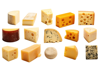 A Symphony of Cheese, Grapes, and Nuts on White or PNG Transparent Background.