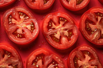Tomato Slices Close-Up