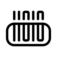 shop code icon with line style, perfect for user interface projects