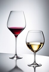 elegant modern wine glasses clean white stylish glassware, minimalist, contemporary, transparent, luxury, design, crystal, clear, stemware, drinkware, set
