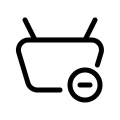 basket-minus icon with line style, perfect for user interface projects