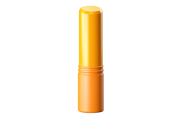 A Single Sun-Kissed Lip Balm Stands Ready for Summer on a Clear PNG or White Background.