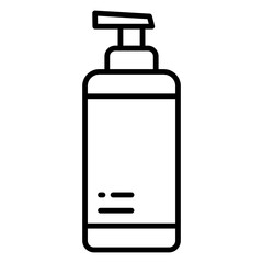 Illustration of Body Wash Line Icon 