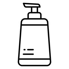 Illustration of Body Wash Line Icon 