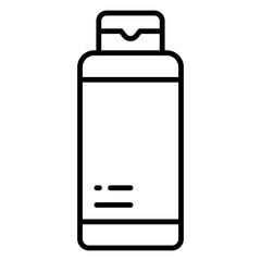 Illustration of Face Powder Line Icon