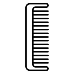 Illustration of Hair Comb Line Icon 