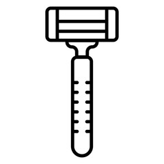 Illustration of Shaving Razor Line Icon 