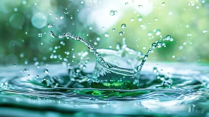 splashing water droplets