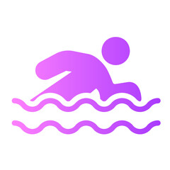swimming Gradient icon