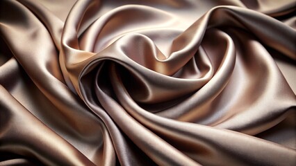 Close-up of a silky fabric with a subtle sheen, draped elegantly, showing off the smooth texture and gentle folds.
