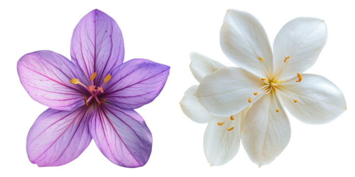 Set of Kadupul flower isolated on transparent background
