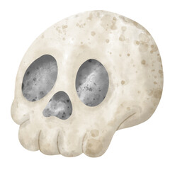 Watercolor Skull, Ghost, Halloween