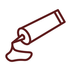 Liquid Glue Vector Line Maroon Icon Design