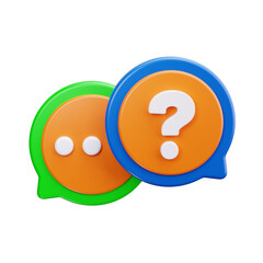 chat 3d render icon