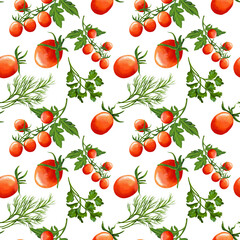 Jointless tiles with Tomatoes and Greenery