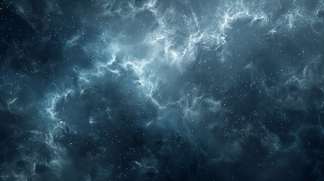 Ethereal space cloud with shimmering stars and deep space hues, creating a sense of cosmic mystery.