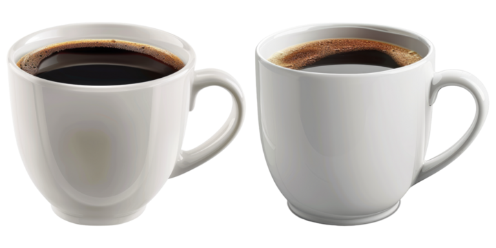 Set of Coffee cup isolated on transparent background