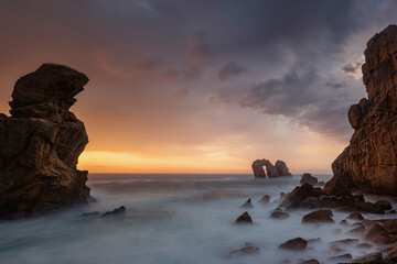 Sunset in Los Urros de Liencres, Cantabria