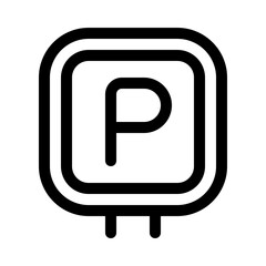 underground parking icon with line style, perfect for user interface projects