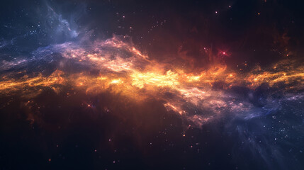 Obraz premium Majestic galaxy cloud with radiant colors and twinkling stars, perfect for a supernova background.