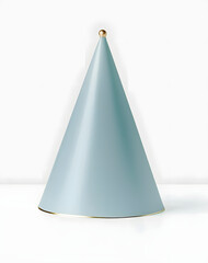 Fototapeta premium Pastel blue paper party hat on transparent background