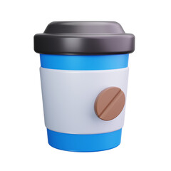 coffee cup 3d render icon