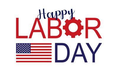 Happy Labor Day USA Text