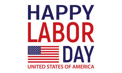 Fototapeta premium Happy Labor Day USA Text