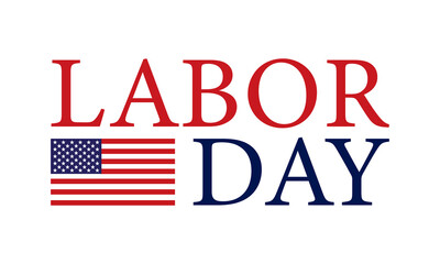Fototapeta premium Happy Labor Day USA Text