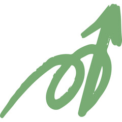 Hand Drawn Arrow Isolated Transparent Background