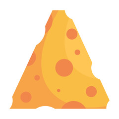 Cartoon cheese types mozzarella, parmesan, Cheese slice illustration