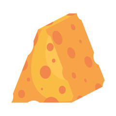 Cartoon cheese types mozzarella, parmesan, Cheese slice illustration