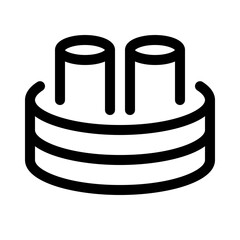 cable reel icon with line style, perfect for user interface projects