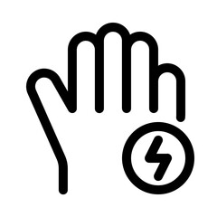 dangerous electricity icon with line style, perfect for user interface projects