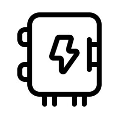 electrical box icon with line style, perfect for user interface projects